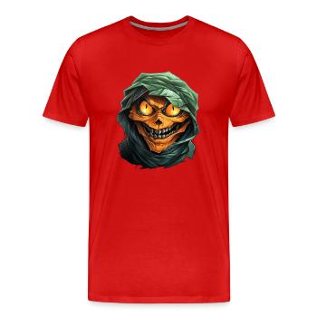 Halloween Spooky Cartoon Mummy - Männer Premium Bio T-Shirt - Rot - Vorne - Damien (186cm)