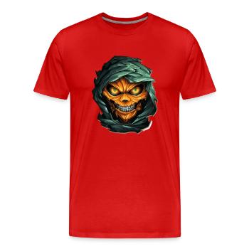 Halloween Spooky Cartoon Mummy - Männer Premium Bio T-Shirt - Rot - Vorne - Damien (186cm)