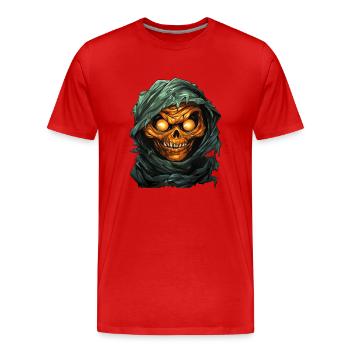 Halloween Spooky Cartoon Mummy - Männer Premium Bio T-Shirt - Rot - Vorne - Damien (186cm)