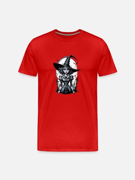 Classic Witch 24 - Men's Premium Organic T-Shirt - red