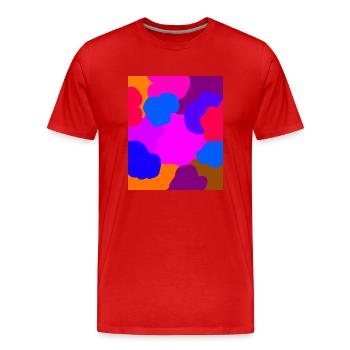 Wolken - Männer Premium Bio T-Shirt - Rot - Vorne - Damien (186cm)