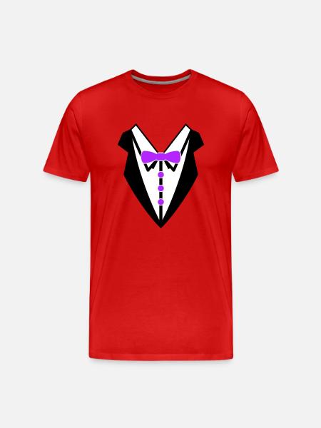 Tuxedo 2 - Men's Premium Organic T-Shirt - red
