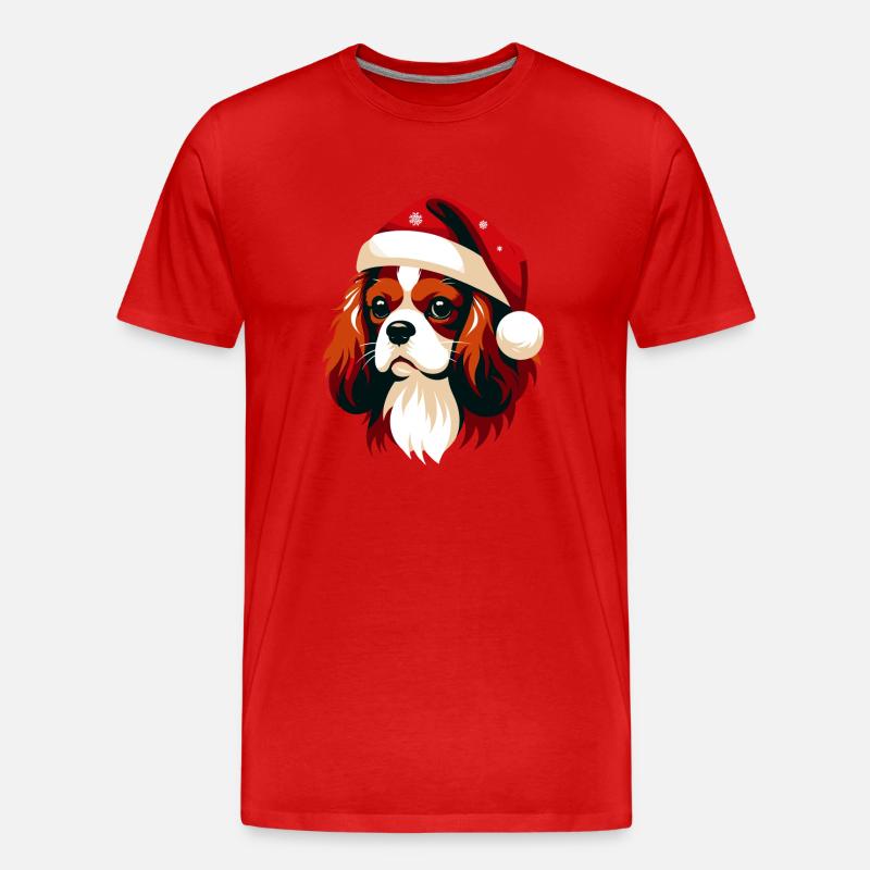 Weihnachtspullover Mütze - Schickes Hundegeschenk - Männer Premium Bio T-Shirt - Rot