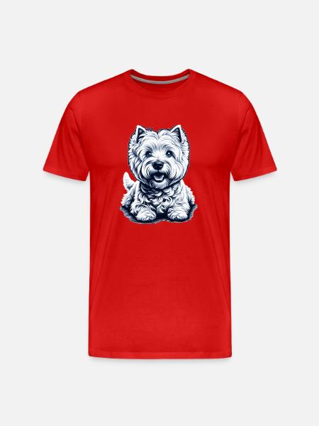 West Highland White Terrier - Men's Premium Organic T-Shirt - red