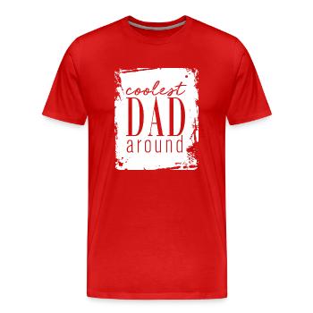 Bester Papa - Männer Premium Bio T-Shirt - Rot - Vorne - Damien (186cm)