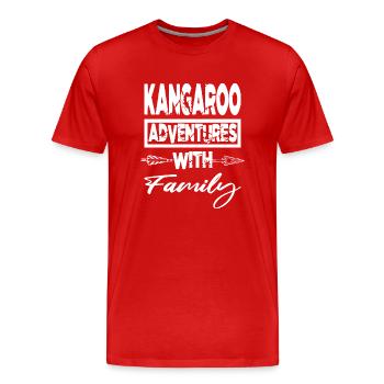Kangourou habitats blague dictons cadeau d’anniversaire - T-shirt bio Premium Homme - rouge - Devant - Damien (186cm)
