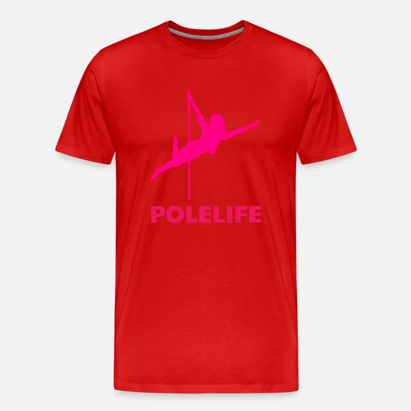 Pole Dance Stangentänzerin - Männer Premium Bio T-Shirt - Rot