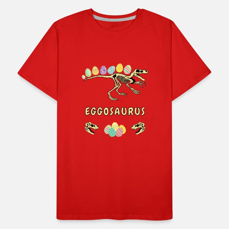 Eggosaurus Funny Easter Dino for Kids Men's Premium Organic T-Shirt