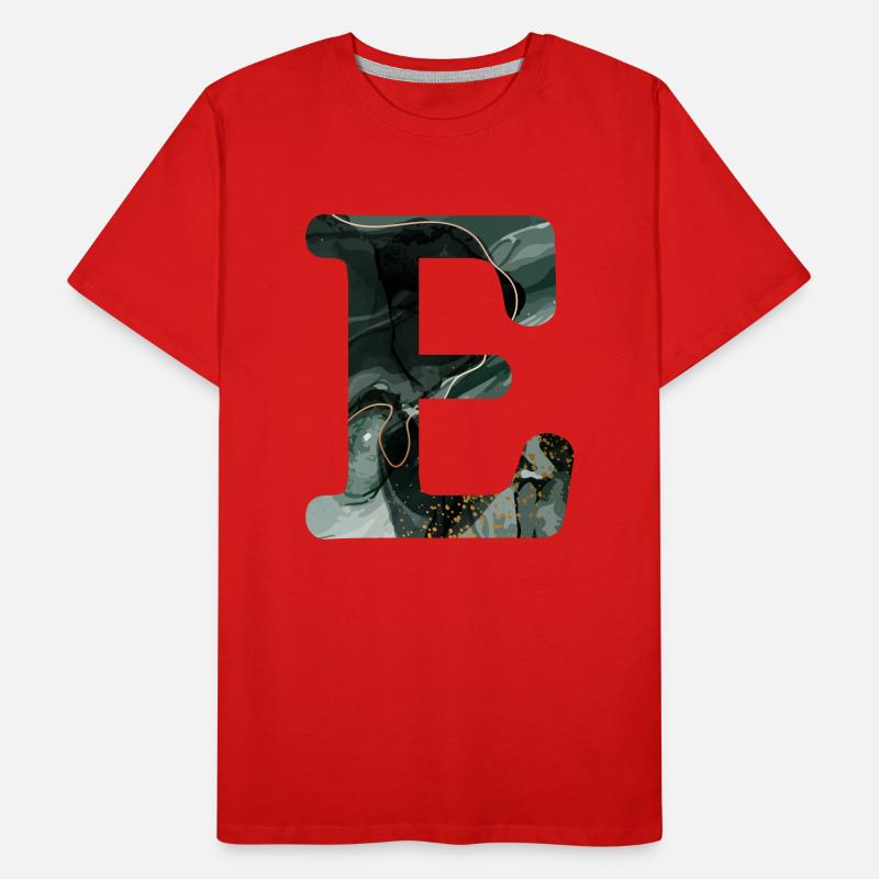 Lettre e marbré vert T-shirt bio Premium Homme