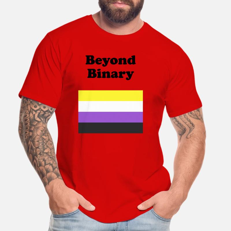 Non Binary Flag Beyond Binary Men's Premium Organic T-Shirt