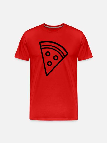 Pizza slice - Men's Premium Organic T-Shirt - red