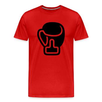 Boxing Glove - Men's Premium Organic T-Shirt - red - Front - Damien (186cm)