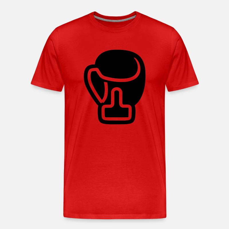 Boxhandschuh - Männer Premium Bio T-Shirt - Rot