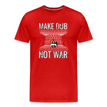 Make Dub not War - Männer Premium Bio T-Shirt - Rot - Vorne - Damien (186cm)