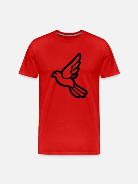 Dove - Men's Premium Organic T-Shirt - red