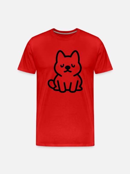 Dog - Men's Premium Organic T-Shirt - red