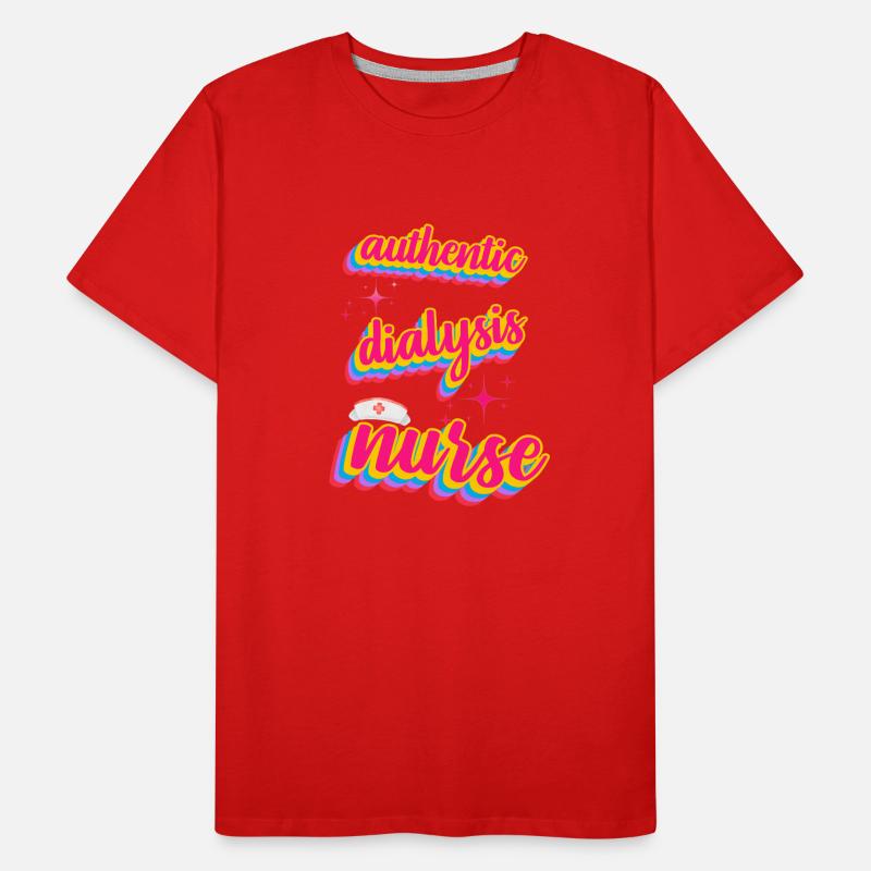 Authentische Dialyseschwester im Retro-Stil Männer Premium Bio T-Shirt
