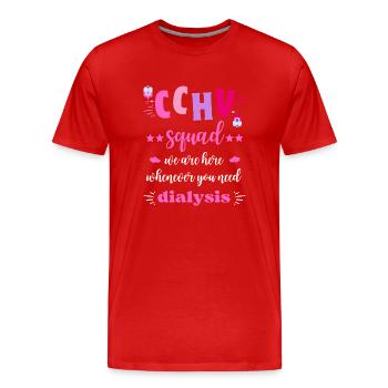CCHV Squad Dialyse Schwesternteam - Männer Premium Bio T-Shirt - Rot - Vorne - Damien (186cm)