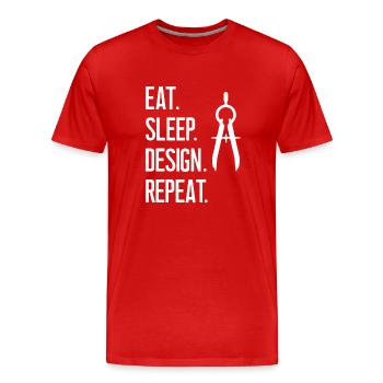 Architektur Design Architects Designer Architekten - Männer Premium Bio T-Shirt - Rot - Vorne - Damien (186cm)