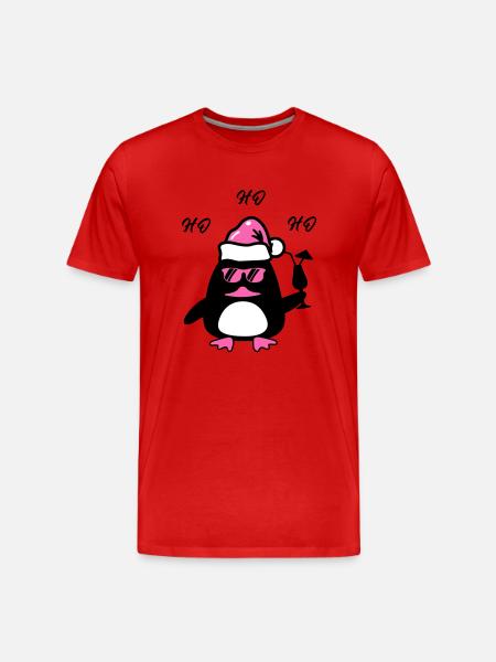 Beach Duck Christmas - Men's Premium Organic T-Shirt - red