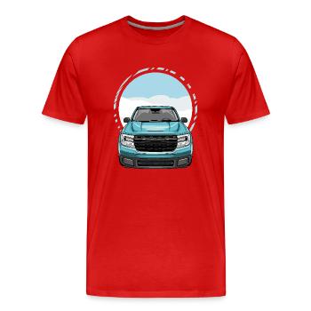 Pickup front view - Men's Premium Organic T-Shirt - red - Front - Damien (186cm)