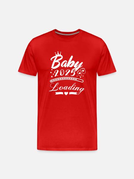 Baby 2025 Loading 01 - Men's Premium Organic T-Shirt - red