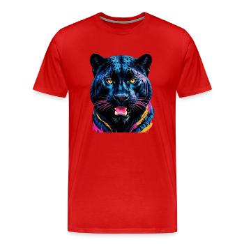 Tigre - T-shirt bio Premium Homme - rouge - Devant - Damien (186cm)