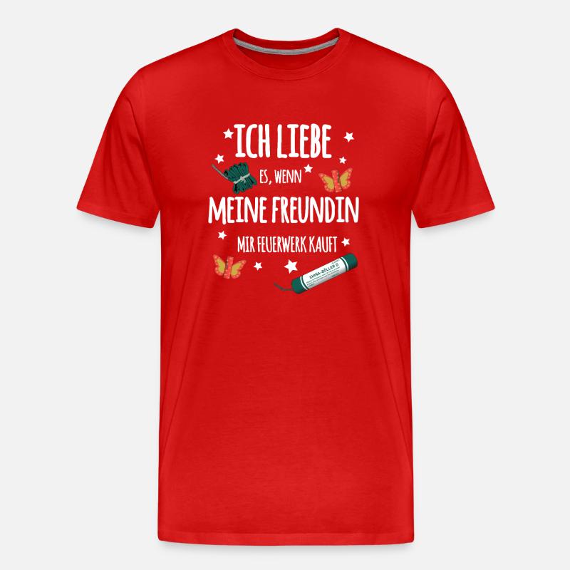 Pyro Partnerschaft - Männer Premium Bio T-Shirt - Rot