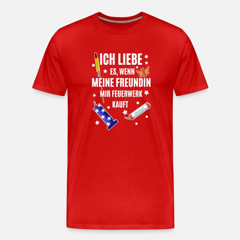 Pyro Freak - Männer Premium Bio T-Shirt - Rot