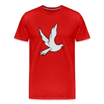 Dove of peace - Men's Premium Organic T-Shirt - red - Front - Damien (186cm)