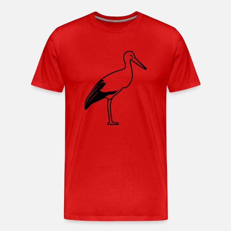 stands de cigogne - T-shirt bio Premium Homme - rouge