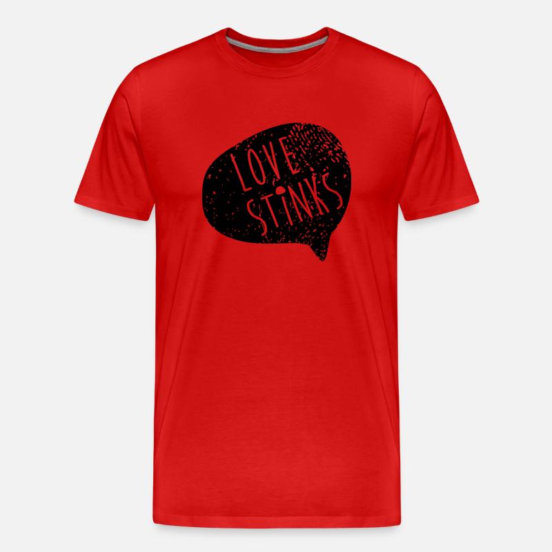 Love Stinks - Männer Premium Bio T-Shirt - Rot