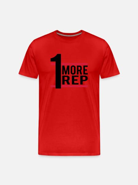 1 More Rep - Men's Premium Organic T-Shirt - red