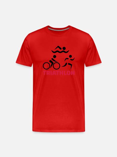 Triathlon - Men's Premium Organic T-Shirt - red