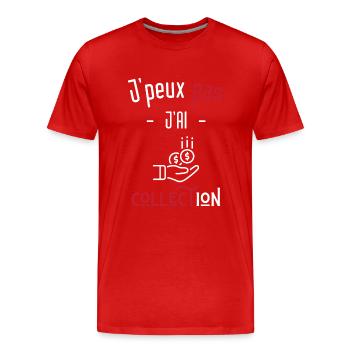j'peux pas j'ai collection - T-shirt bio Premium Homme - rouge - Devant - Damien (186cm)