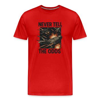 Kampf der Galaxien - Männer Premium Bio T-Shirt - Rot - Vorne - Damien (186cm)