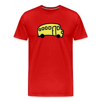 Bus - Männer Premium Bio T-Shirt - Rot - Vorne - Damien (186cm)
