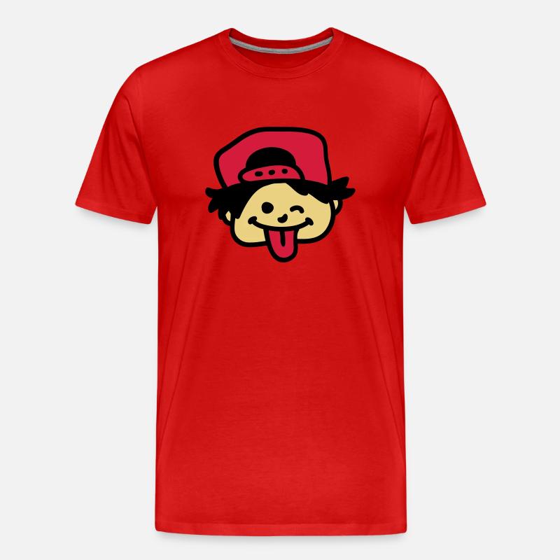 Frecher Junge 3 - Männer Premium Bio T-Shirt - Rot