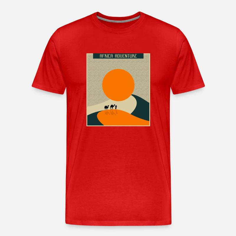 Afrika ,wüste, sonne, - Männer Premium Bio T-Shirt - Rot