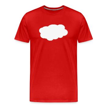 Cloud - Men's Premium Organic T-Shirt - red - Front - Damien (186cm)