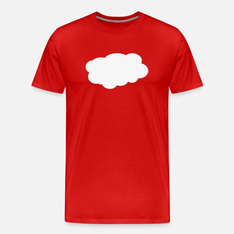 Wolke - Männer Premium Bio T-Shirt - Rot