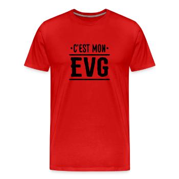 C'est mon evg mariage - T-shirt bio Premium Homme - rouge - Devant - Damien (186cm)