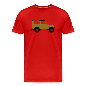 Sports Utility Vehicle SUV - Men's Premium Organic T-Shirt - red - Front - Damien (186cm)