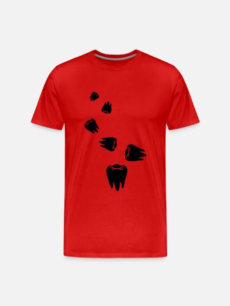 Zahn icon symbol - Männer Premium Bio T-Shirt - Rot
