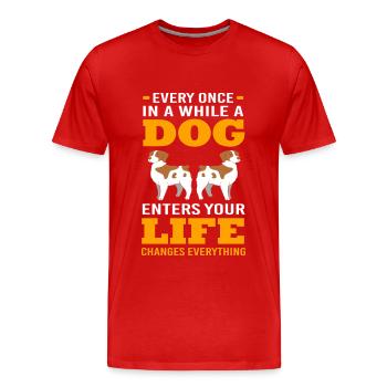 Brittany Dog Brittany Dog - Men's Premium Organic T-Shirt - red - Front - Damien (186cm)