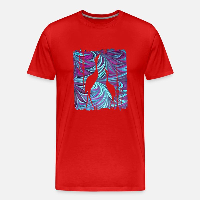 kranich e 74 - Männer Premium Bio T-Shirt - Rot