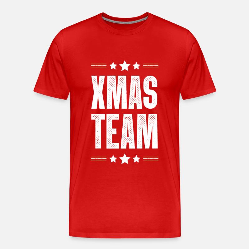 Xmas Team - Männer Premium Bio T-Shirt - Rot