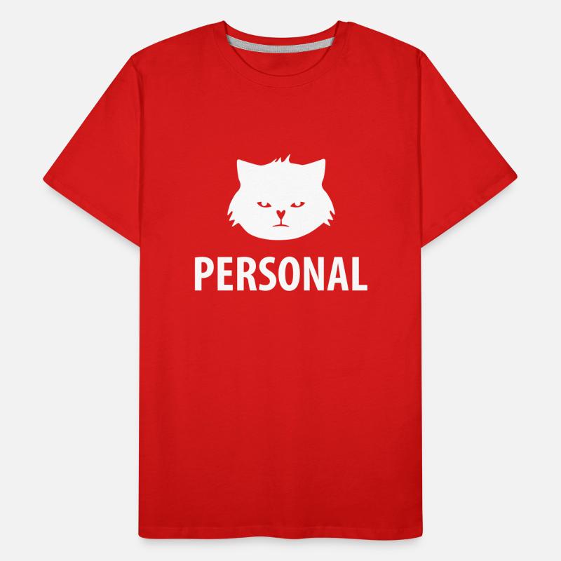 Katze Herrchen oder Frauchen - eher Personal! Männer Premium Bio T-Shirt