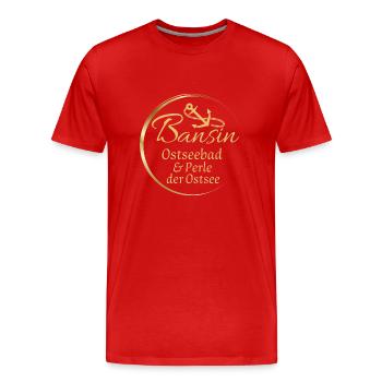 Bansin - Baltic seaside resort & pearl of the Baltic Sea - Men's Premium Organic T-Shirt - red - Front - Damien (186cm)