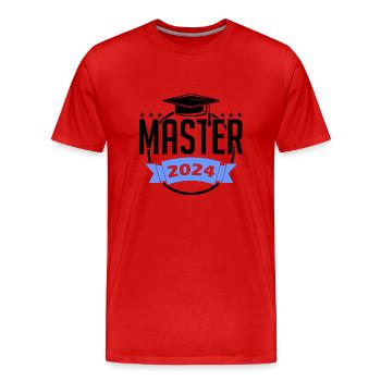 Master 2024 Master's Degree Graduation Graduate - Men's Premium Organic T-Shirt - red - Front - Damien (186cm)